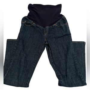 duo Maternity Bootcut Jeans Size Medium Polyester & Spandex Blue Denim Pants